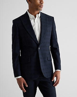 Slim Plaid Seersucker Suit Jacket | Express