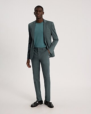 Extra Slim Dusty Teal Stretch Cotton Suit Jacket