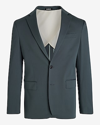 Extra Slim Dusty Teal Stretch Cotton Suit Jacket