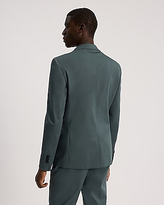 Extra Slim Dusty Teal Stretch Cotton Suit Jacket