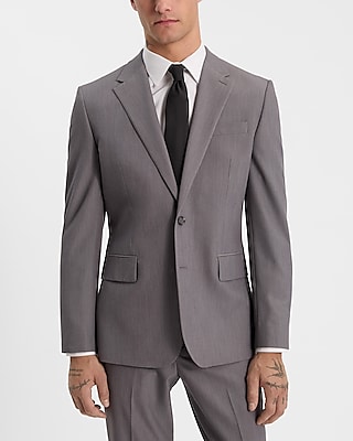 Slim Gray Stretch Suit Jacket