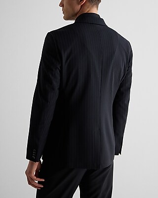 Extra Slim Pinstripe Wool-Blend Modern Tech Suit Jacket