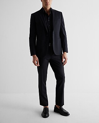 Extra Slim Pinstripe Wool-Blend Modern Tech Suit Jacket