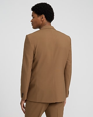 Extra Slim Light Brown Wool-Blend Washable Modern Tech Suit Jacket
