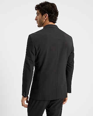 Classic Charcoal Wool-Blend Modern Tech Suit Jacket