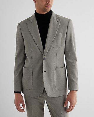 Slim Slate Gray Stretch Cotton-blend Suit Pant