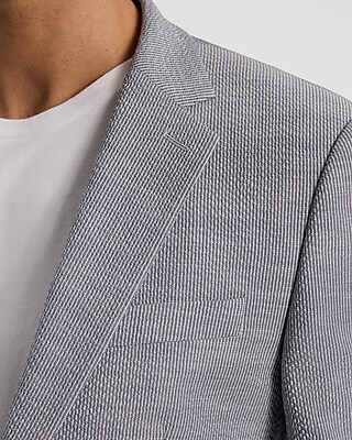 Extra Slim Striped Seersucker Cotton-Blend Suit Jacket