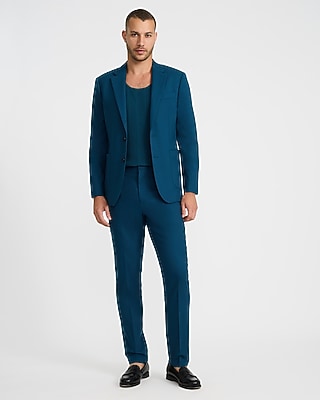 Extra Slim Blue Herringbone Stretch Suit Jacket