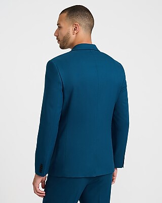 Extra Slim Blue Herringbone Stretch Suit Jacket