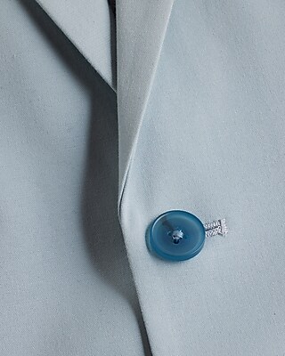 Extra Slim Light Blue Chambray Cotton-Blend Suit Jacket