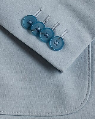Extra Slim Light Blue Chambray Cotton-Blend Suit Jacket