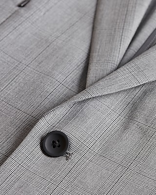 Slim Gray Plaid Everyday Performance Suit Jacket