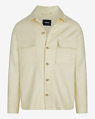 Extra Slim Yellow Linen-Blend Shirt Jacket