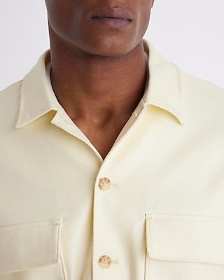 Extra Slim Yellow Linen-Blend Shirt Jacket