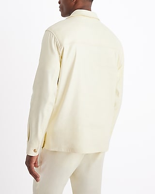 Extra Slim Yellow Linen-Blend Shirt Jacket