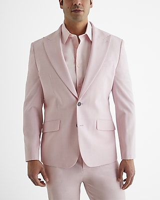 Slim Light Pink Wool-blend Modern Tech Suit Jacket | Express