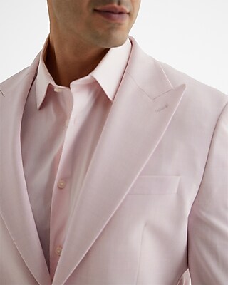 light pink dress jacket Mens Light Pink Double Breasted Blazer  Sport Jacket Coat Light Pink / 38 Short