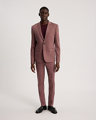 Extra Slim Dusty Pink Stretch Cotton-Blend Suit Jacket