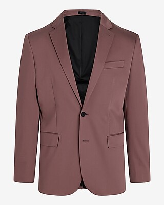 Extra Slim Dusty Pink Stretch Cotton-Blend Suit Jacket