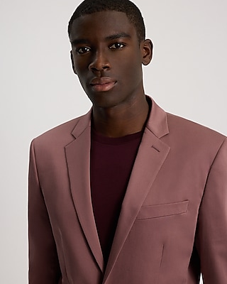 Extra Slim Dusty Pink Stretch Cotton-Blend Suit Jacket