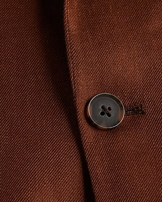 Extra Slim Brown Linen-Blend Suit Jacket