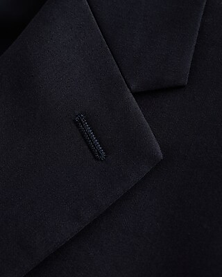 Slim Dark Navy Cotton-Blend Suit Jacket