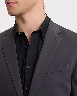 Extra Slim Slate Gray Stretch Cotton Suit Jacket