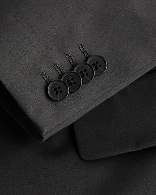 Slim Dark Gray Cotton-Blend Suit Jacket
