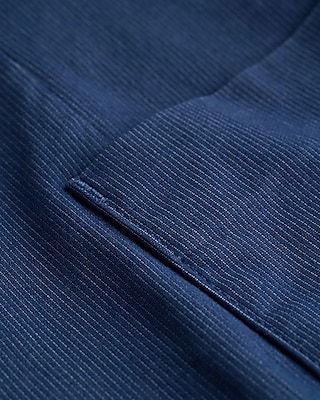 Slim Blue Cotton-Blend Suit Jacket