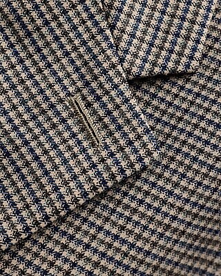 Slim Check Wool-Blend Flannel Suit Jacket