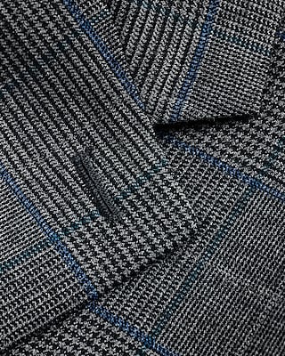 Slim Plaid Wool-Blend Stretch Flannel Suit Jacket