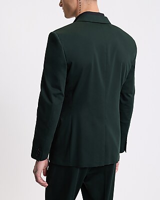 Extra Slim Dark Green Cotton-Blend Suit Jacket