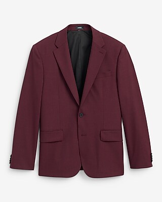 Slim Burgundy Stretch Suit Jacket