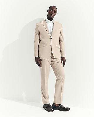 Slim Khaki Stretch Suit