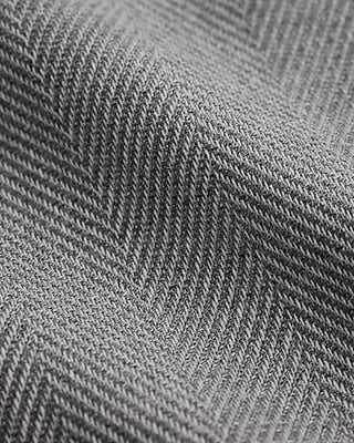 Slim Gray Herringbone Slub Suit Jacket