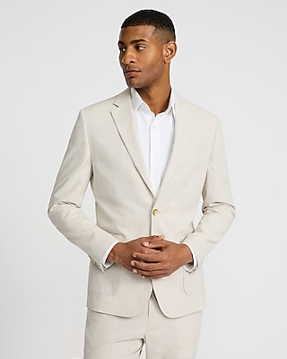 Extra Slim Light Khaki Slub Suit Jacket | Express Extra Slim Light Khaki Slub Suit Jacket | Express