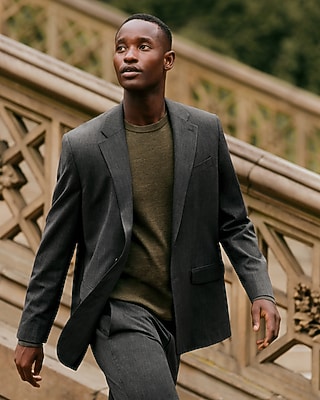 Relaxed Brown Double Breasted Blazer | Express