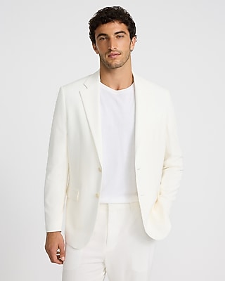 THE SUIT COMPANY／WHITE THE SUIT COMPANY Relaxed White Stretch Suit Jacket | Express