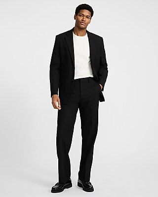 Relaxed Black Stretch Suit Jacket