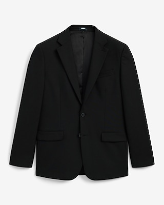 Relaxed Black Stretch Suit Jacket