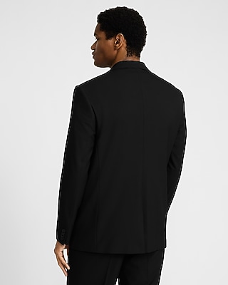 Relaxed Black Stretch Suit Jacket