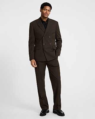 Relaxed Brown Double Breasted Blazer