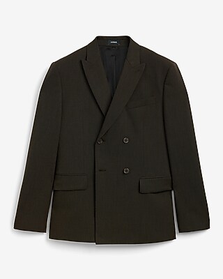 Relaxed Brown Double Breasted Blazer
