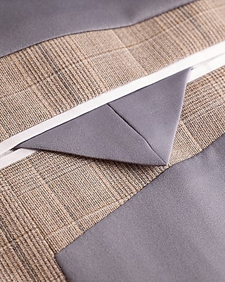 Extra Slim Plaid Wool-Blend Stretch Suit Jacket