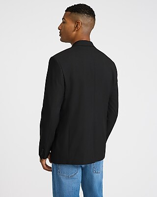 Relaxed Black Double Breasted Blazer