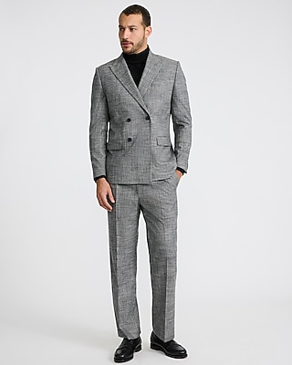 Relaxed Heather Grey Double Breasted Blazer