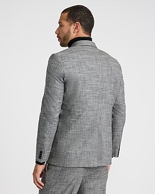 Relaxed Heather Grey Double Breasted Blazer