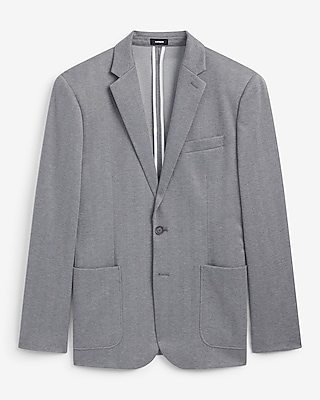 Extra Slim Charcoal Herringbone Stretch Suit Jacket
