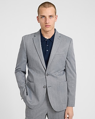 Extra Slim Charcoal Herringbone Stretch Suit Jacket