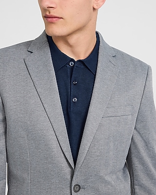 Extra Slim Charcoal Herringbone Stretch Suit Jacket